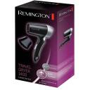 Remington kelioninis plaukų džiovintuvas D2400, 1400 W, 2 greičiai, 2 &scaron;ilumos nustatymai, sulankstoma rankena, 1 antgalis, juodas