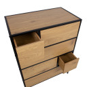 Kumode HEDVIG 70x40xH95cm, osis/melna 40830