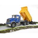 Bruder MACK Granite T&otilde;stetav veoauto BR-02815, 1:16, kollane, sinine, must, avanevad uksed, t&otilde;stetav kapott