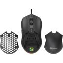 Sandberg Žaidimų pelė 640-28, 120g, 1.5m, 6 mygtukai, 800-12800 DPI, USB, LED ap&scaron;vietimas