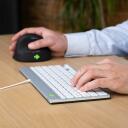 R-Go Tools klaviatuur RGOCOUSWDWH, QWERTY, kaabel, 1.6 m, valge, ergonoomiline disain, LED indikaatorid, kompaktne