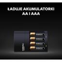 Duracell įkroviklis CEF14, 4, Ni-MH, 2xAA, 2xAAA, 4h, juodas, &scaron;ilumos, perkrovos, grandinės, įtampos apsauga