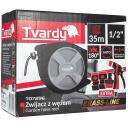 Tvardy &scaron;ļūtene rullī T07296, 35m, 1/2", 180&deg;, plastmasa, automātiska atsuk&scaron;ana ar bloķē&scaron;anas sistēmu