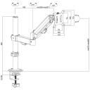 Maclean monitori kinnitus, gaasivedru, 43.2-81.3cm, 2-10kg, must, MC-135, 1 k&auml;si, teras, 75x75mm, 100x100mm