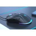Onikuma datorpele CW917 Black Wired, 1200/1800/2400/3600 DPI, RGB apgaismojums, 6 pogas, saderība ar Windows un macOS