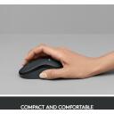 Logitech USB optinė pelė M220 SILENT 910-004878, 1000 DPI, 10m belaidis, 3 mygtukai, AA baterija