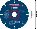Cietmetāla disks 125 x 1 x 22,23 mm, Mazām leņķa slīpma&scaron;īnām EXPERT CARBIDE MULTI WHEEL GRIEZĒJDISKS, 2608901189, BOSCH