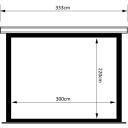 Maclean Elektriline projektsiooniekraan MC-952, 300cm, 220cm, 4:3, teras, matt tekstuur, vaikne mootor, 180&deg;, 1