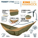 &Scaron;ūpuļtīkls King Size Hammock, Royal Blue/Orange, 0727670920826 TICKET TO THE MOON