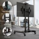 Onkron TV stovas TS1552-B, 40-70 colių, maksimali apkrova 60.5 kg, auk&scaron;čio reguliavimas 1200-1500 mm, 2 AV lentynos