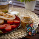 212ml klaaspurk v&auml;rvilise kaanega &Oslash;66 - 6 tk. BROWIN 132212, 7.0x7.0x7.7 cm, klaas