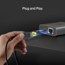 TP-Link EH210 1-to-2 gigabitinis Ethernet skirstytuvas 3&times; 10/100/1000 Mbps RJ45 USB-C 5 VDC/0.3 A Juodas