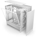 Nzxt Korpus H5 Flow CC-H52FW-01, 430mm, 225mm, 465mm, 1x120mm esif&auml;nnid, 1x120mm tagaf&auml;nnid, 2x2.5" pesa, 1x3.5" pesa