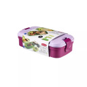 Пищевой контейнер прямоугольный со столовыми приборами 1,4л Lunch&Go фиолетовый 0800768B35 Curver