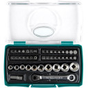 Galvų ir antgalių rinkinys 1/4";, 44 vnt., K7104 KAMASA ĮRANKIAI