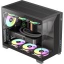 Gamemax Korpus NEX C33 BK, 1 x 3.5", 1+1 x 2.5", 5 laiendusslotti, MATX/BTF, 2 x USB 3.0, 1 x USB-C, 1 x k&otilde;rvaklapid