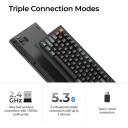 Keychron клавиатура V6U-D3 8000 Гц, Bluetooth 5.3, RGB LED, 4000 мАч, 660 ч времени работы, PBT клавиши, горячая замена