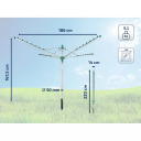 LEIFHEIT pasukama skalbinių džiovyklė Linomatic 400 LEIFHEIT 1085210 40 m aliuminis 50 mm