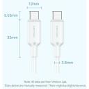 Vention CABLE USB-C Į USB-C 1M TRCBF, 1m, USB 2.0, 480Gbit/s, juodas, greitas įkrovimas, varis, PVC
