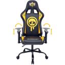 Subsonic Spēļu krēsls SA5609-BS1, 14.5kg, 53cm, 49cm, 123-133cm, dzeltena, melna, regulējams augstums, galvas atbalsts