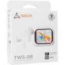 Sbox Bezvadu austiņas EB-TWS08-W, balta, 121dB, 32&Omega;, Bluetooth, 20Hz-20KHz, skārienjutīgs displejs