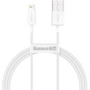 Baseus Superior Series Kaabel USB to Lightning CALYS-A02, 1m, 2.4A, 480MB/s, ABS+TPE, valge
