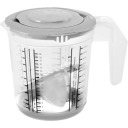 Mõõtekann libisemisvastase funktsiooniga ja kaanega / tsitrusepress Keeeper 0630045130 1L Ø14x15cm läbipaistev/hall