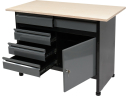 Darbo stalas su 5 stalčiais, 1160x600mm; 58455 WORELL