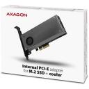 Axagon SSD adapter PCEM2-DC PCIe 3.0, 2x M.2, 8GBps, must, 140 x 68 x 17 mm, 2 soojapadi, ventilaator