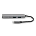 Digitus USB centrmezgls DA-70245, 2x USB-A, 2x USB-C, 10 Gbps, alumīnija korpuss