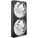 Nzxt Korpuse ventilaator RF-U24HF-B1, 2400 RPM, 75.12 cfm, 3.3 mmH2O, 8 RGB LED, must