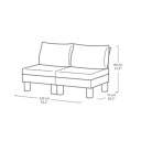 Садовый диван двухместный Elements 2 Seater серый/светло-серый  29212922900