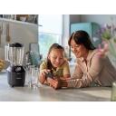 Philips Laublender HR2191/01, 600 W, 2 L, 1.25 L efektiivne maht, 2 kiirus, Pulse, Roostevabast terasest terad, Plastmassist anum