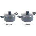 Russell Hobbs Pott RH008491EU7, 24cm, alumiinium, 11cm, sinine marmor, kaanega, induktsioonile sobiv