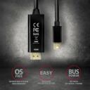 Axagon Video kaabel RVDM-HI14C2 Mini DisplayPort HDMI 1.8m, 4096 x 2160, 30Hz, aktiivne muundur, must