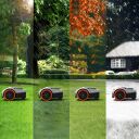 Zāles pļāvējs robots Navimow i105E 500 m² IPX6 58 dB ar uzlādes staciju antenu statīvu un barošanas kabeli Segway