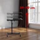 Maclean mobilais galda/laptop statīvs, melns, augstuma regulē&scaron;ana 59-89cm, max. 30kg, MC-121 B