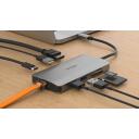 D-Link dokkimisjaam DUB-M810, 8-in-1, 4K HDMI, Gigabit Ethernet, USB 3.0, USB-C koos toite&uuml;lekandega, SD/microSD kaardilugeja