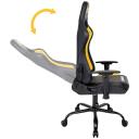 Subsonic Spēļu krēsls SA5609-BS1, 14.5kg, 53cm, 49cm, 123-133cm, dzeltena, melna, regulējams augstums, galvas atbalsts