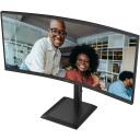 Aoc LCD монитор CU34E4CV 34" WQHD 120Гц, 3440 x 1440, VA, 4 мс, 21:9, 178&deg;/178&deg;, HDR10, KVM, 90W PD, 2 HDMI, 1 DP, 4 USB