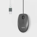 Logitech USB оптическая мышь M100/BLACK 910-006652, 1000DPI, 3 кнопки, оптическая, сетевой кабель, черный