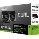 Asus Videokaart DUAL-RTX5060TI-O16G 16GB GDDR7, PCIe 5.0, 2 ventilaatorit, 7680 x 4320, 2.5 pesa