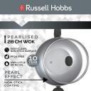 Russell Hobbs Wok RH01709EU, 28cm, matt hall, alumiinium, 8.1cm, kaanega, n&otilde;udepesumasinas pestav