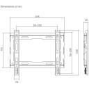 Sbox televizora kron&scaron;teins PLB-2222F-2, 23-43" / 58-109cm, 45kg, 50x50-200x200, fiksēts, melns, tērauds/plastmasa