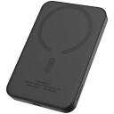 Baseus Magnetinis Mini Powerbank P10022107113-00, 5000 mAh, 20 W, USB Type C, juodas, belaidis įkrovimas, su indikatoriumi