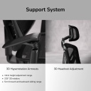 Игровое кресло с сетчатым сиденьем и спинкой 3D регулируемые подлокотники регулируемый подголовник и выдвижная подставка для ног до 120 кг Speeder Чёрный CGR-SPD-GRB COUGAR