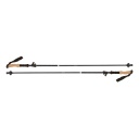 Trekking poles 'Micro-Fold', Origin Outdoors, R020180, 120-135 cm, melni, viegls alumīnijs, ergonomisks korķa rokturis