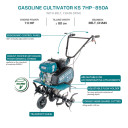 Kultivaator/randaal KS 7HP-850A KONNER&SOHNEN