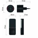 Emos Juhtmevaba uksekell P5734B 0112809, 230 V, 1 x CR2032, 150 m, 10 meloodiat, 85 dB, IP56, 8 nuppu