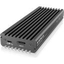 Raidsonic Icy Box SDD cietā diska korpuss IB-1817MC-C31, 10 Gbit/s, 1 x M.2, pelēks, USB-C 3.1